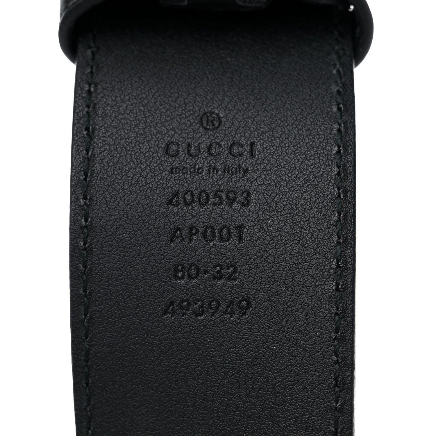 Gucci Calfskin Double G 40mm Belt 80 32 Black 3 of 5