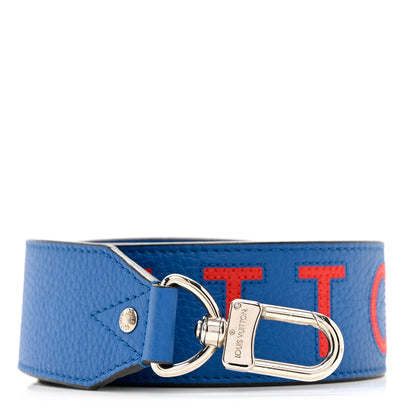 Louis Vuitton Taurillon Bandouliere Shoulder Strap Blue 1 of 3