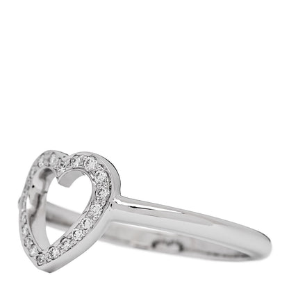 Tiffany Platinum Diamond Heart Ring 49 4.75 3 of 6