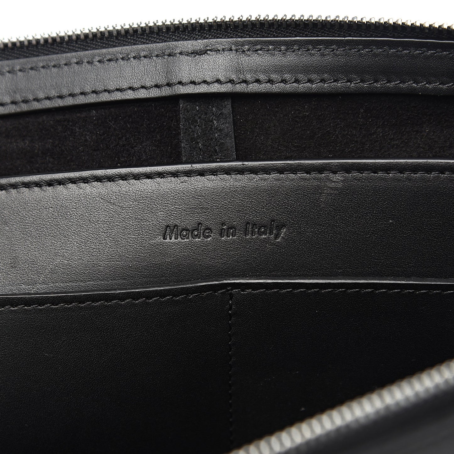 Supple Natural Calfskin Tri-Fold Clutch Black
