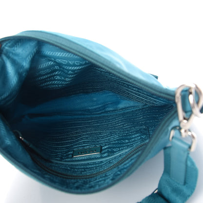 Prada Tessuto Nylon Saffiano Flat Messenger Bag Turchese 5 of 10