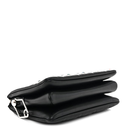 Louis Vuitton Lambskin Monogram Crystal Embossed Embellished Coussin BB Black 4 of 11
