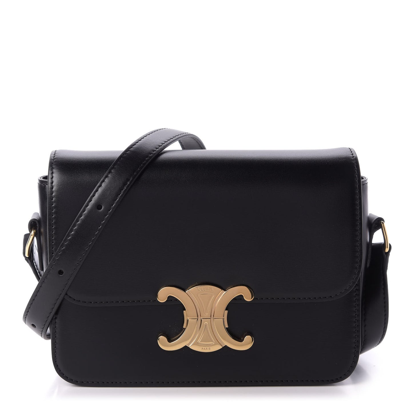 Shiny Calfskin Nano Triomphe Black