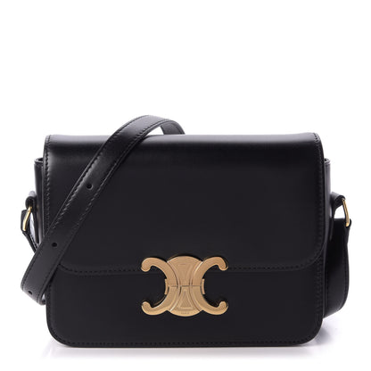 Celine Shiny Calfskin Nano Triomphe Black 1 of 8