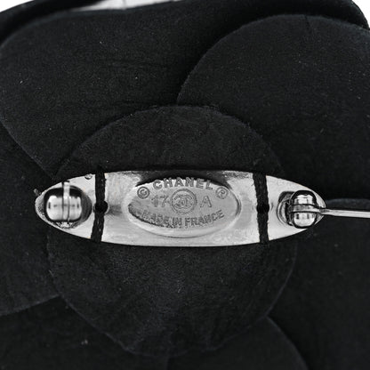 Chanel Lambskin Camellia Brooch Black 4 of 4