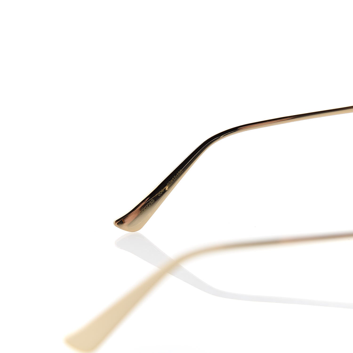 Gucci Metal Oversized Round Frame GG0225S Sunglasses Gold 5 of 8