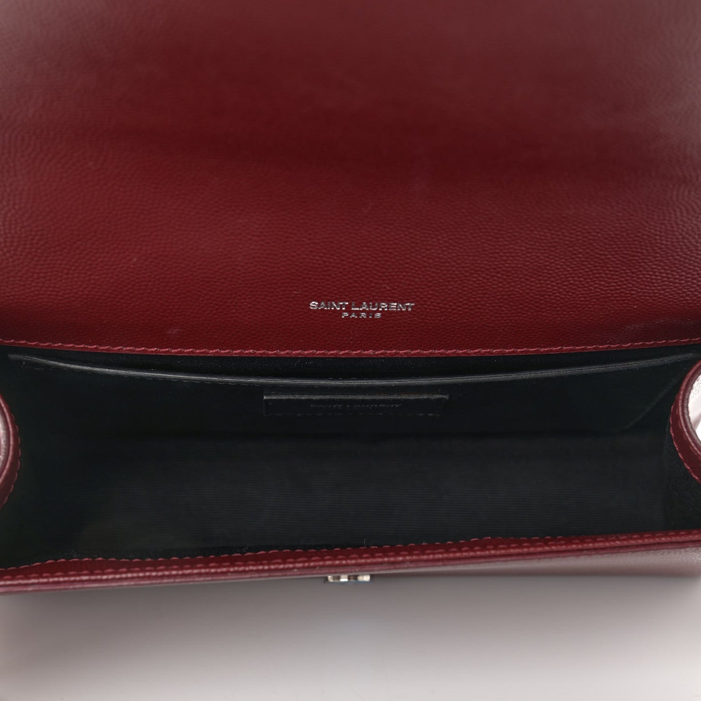 Grain De Poudre Medium Monogram Kate Satchel Dark Red