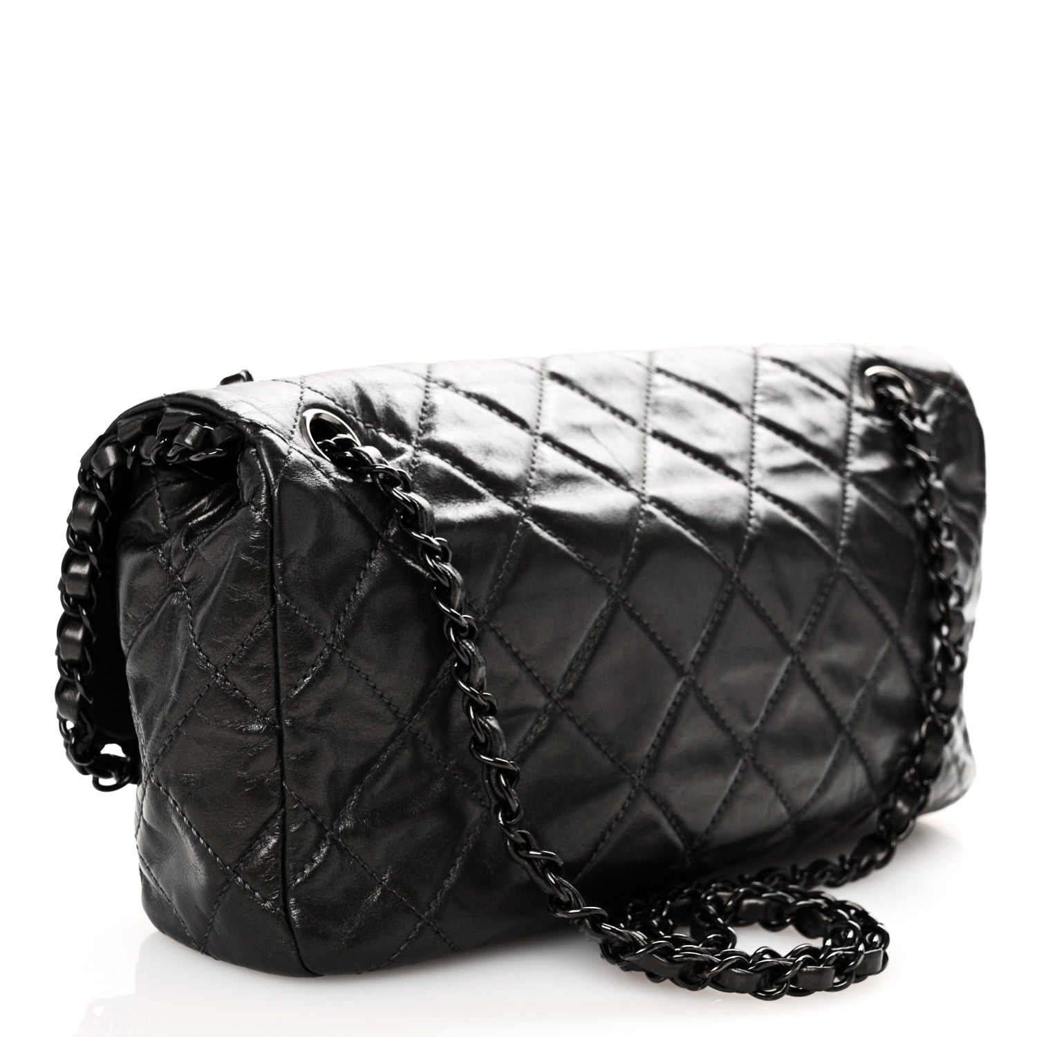 Chanel Calfskin Quilted Medium Chain Me Flap Grey 3 of 10