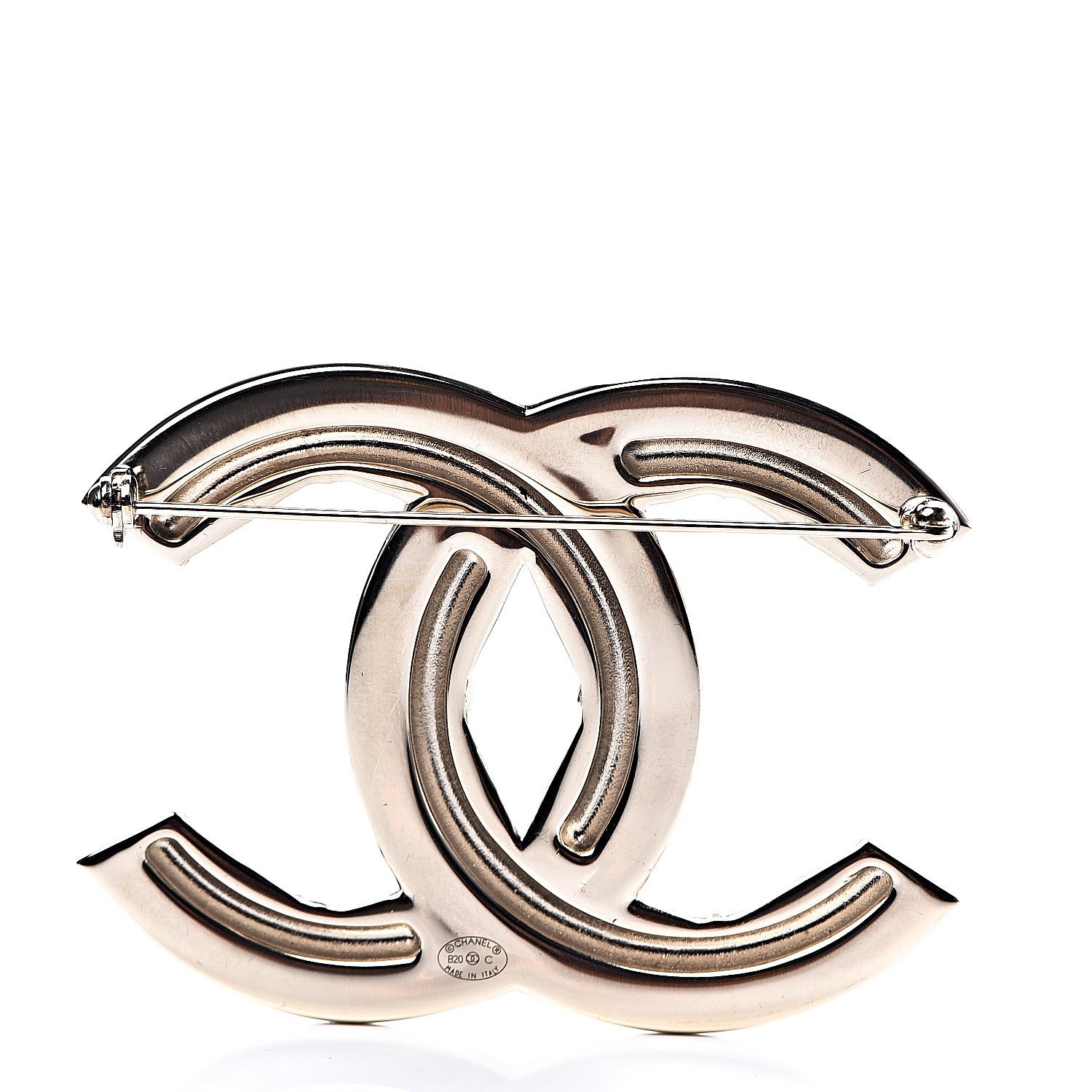 Chanel Baguette Crystal Quilted Vintage Allure CC Brooch Gold 2 of 4