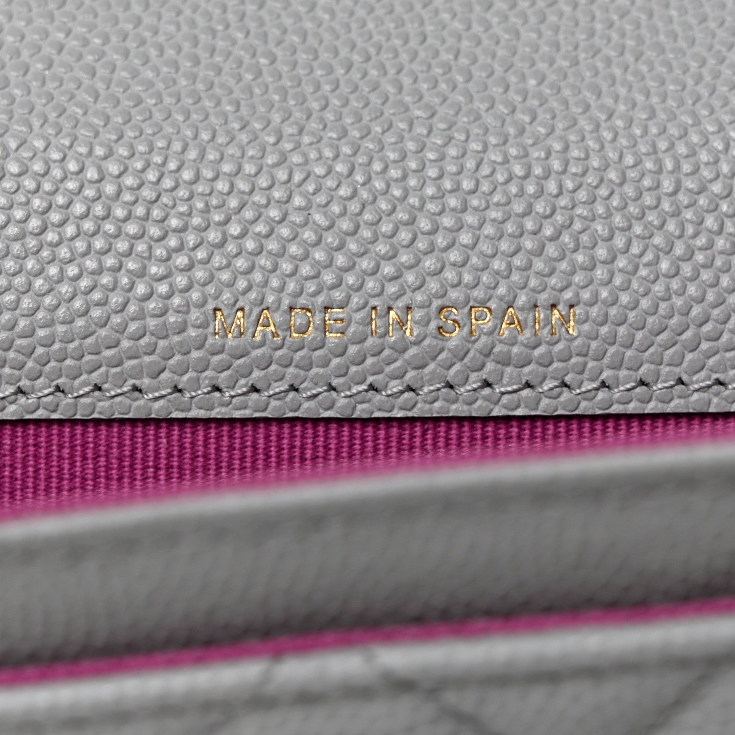 Chanel Caviar Quilted Textured CC Flap Card Holder Grey 6 of 9