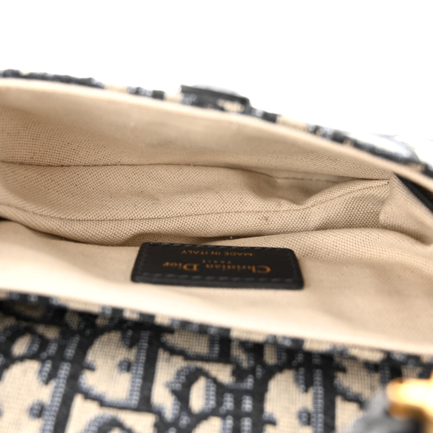Christian Dior Oblique Mini Saddle Bag Blue 5 of 12