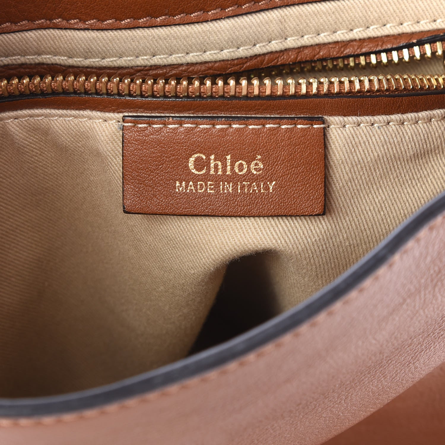 Chloe Suede Calfskin Medium Faye Backpack Tan 9 of 11