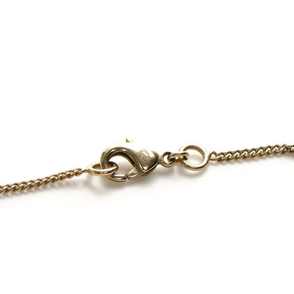 Chanel Crystal Heart CC Charm Necklace Gold 4 of 5