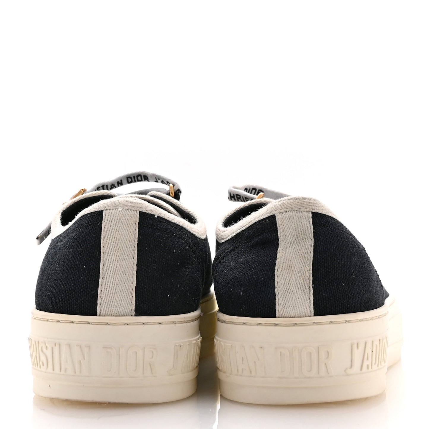 Canvas Walk'N'Dior Low Top Sneakers 36 Black