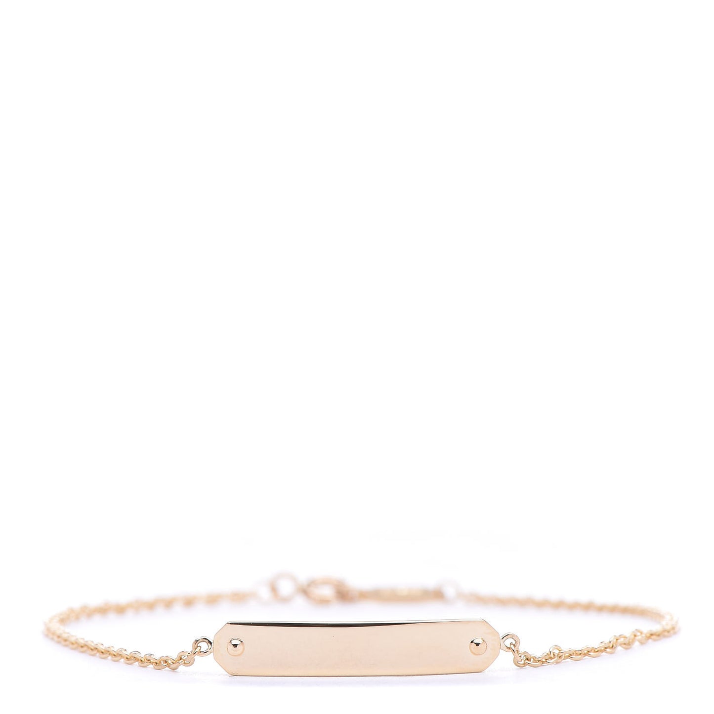 18K Yellow Gold Small Tag Chain Bracelet