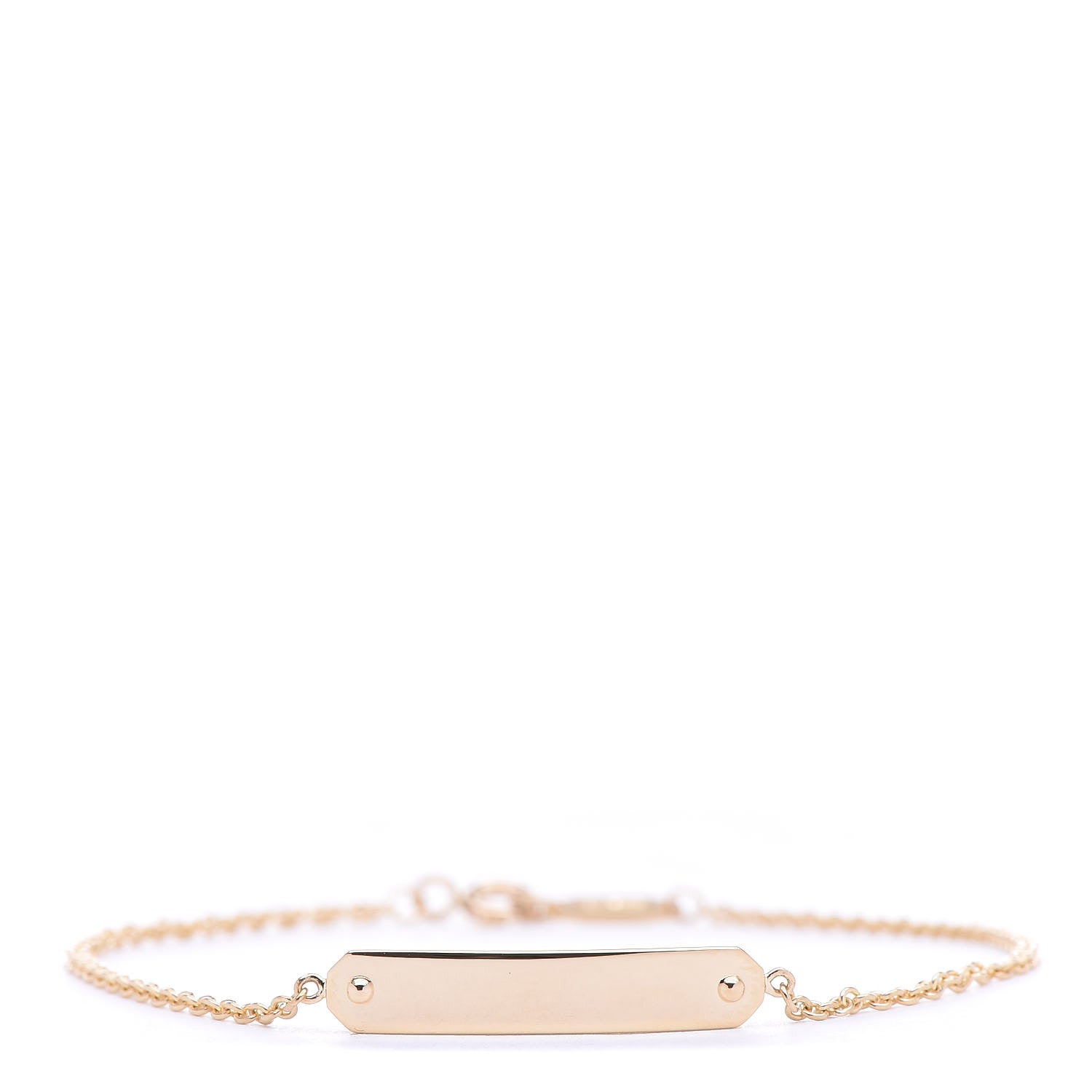 Tiffany 18K Yellow Gold Small Tag Chain Bracelet 1 of 5