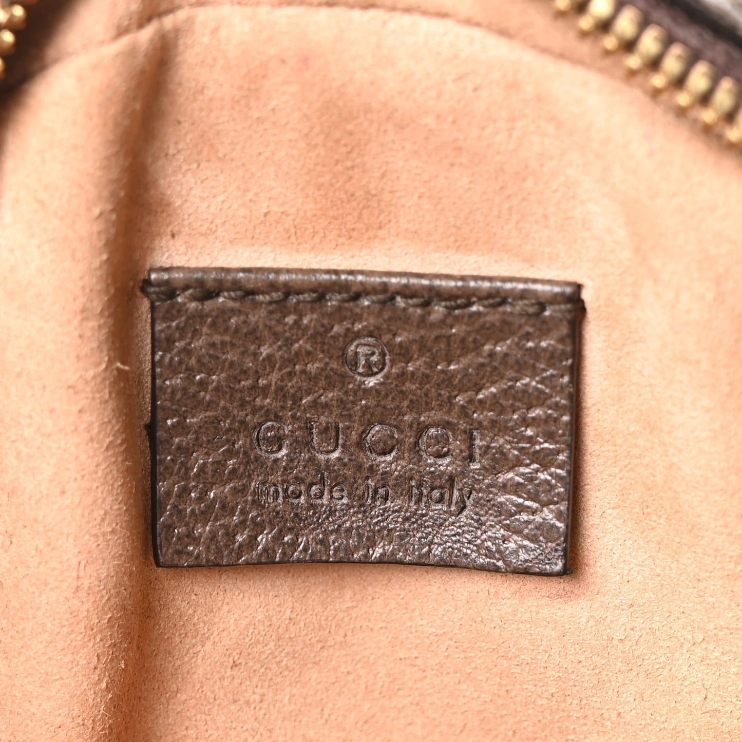 GG Supreme Monogram Web Mini Ophidia Round Shoulder Bag Brown