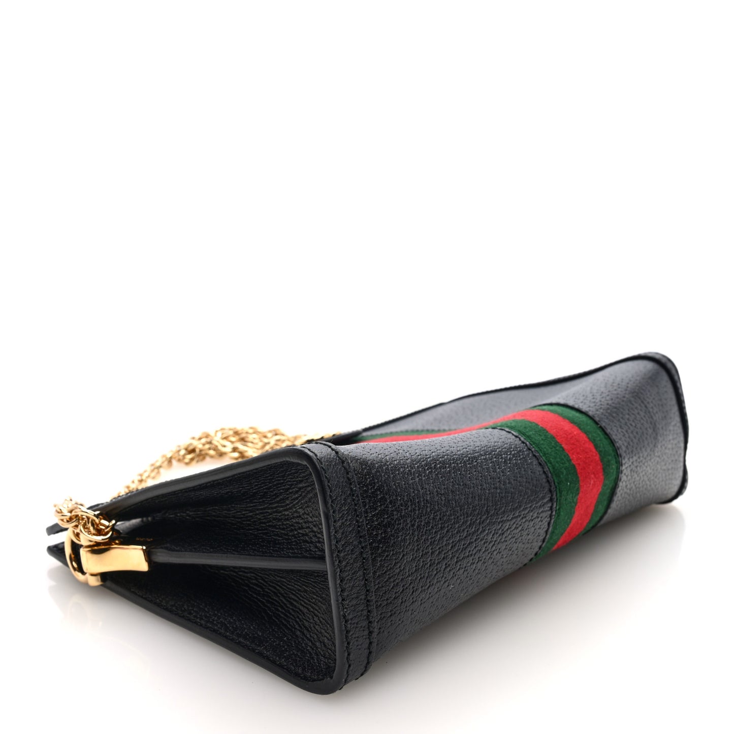 Calfskin GG Web Small Ophidia Chain Shoulder Bag Black