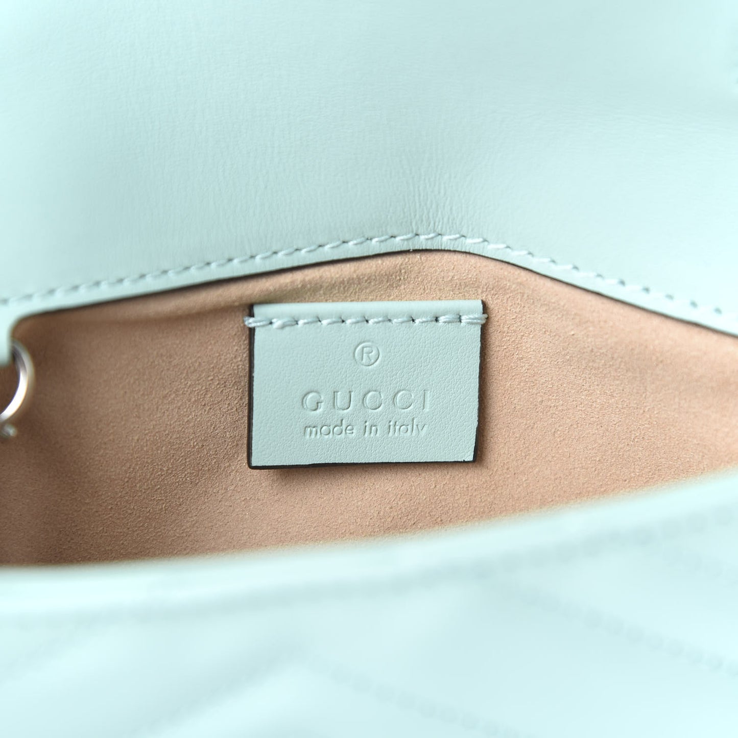 Calfskin Matelasse Super Mini GG Marmont Shoulder Bag Water Green