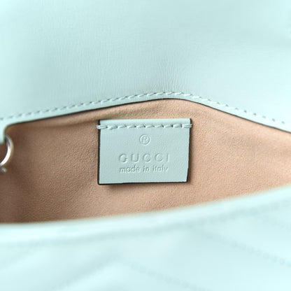 Gucci Calfskin Matelasse Super Mini GG Marmont Shoulder Bag Water Green 7 of 10