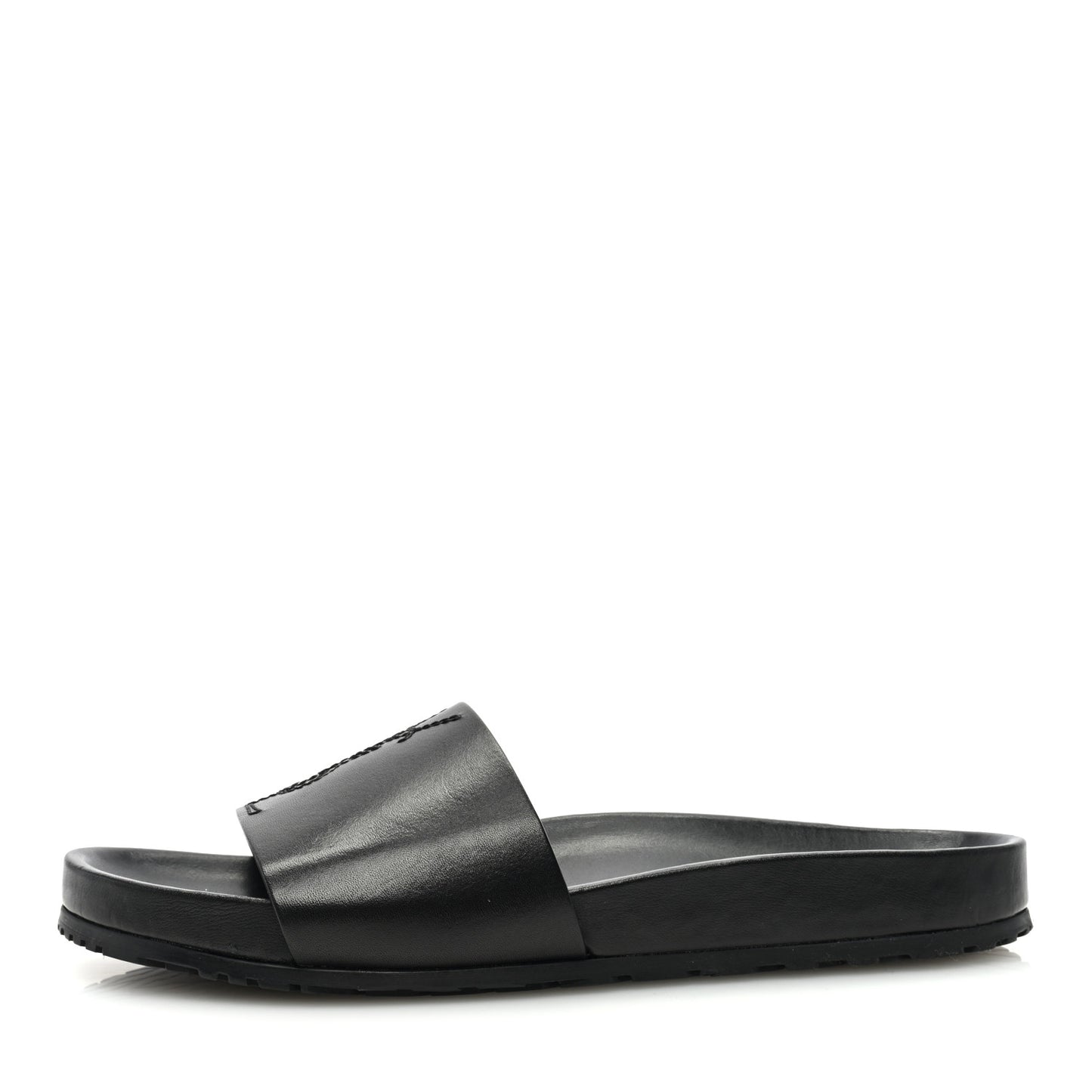 Calfskin Monogram Jimmy Joan Slide Sandals 43 Black