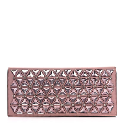Gucci Nappa Crystal Triangles Clutch Rose Baby Candy Rame 1 of 14