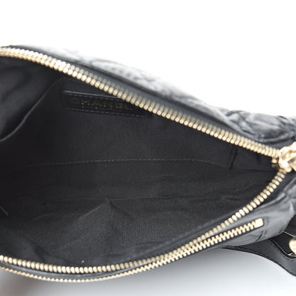 Chanel Aged Calfskin Quilted Waist Bag With Coin Purse Black 4 of 9