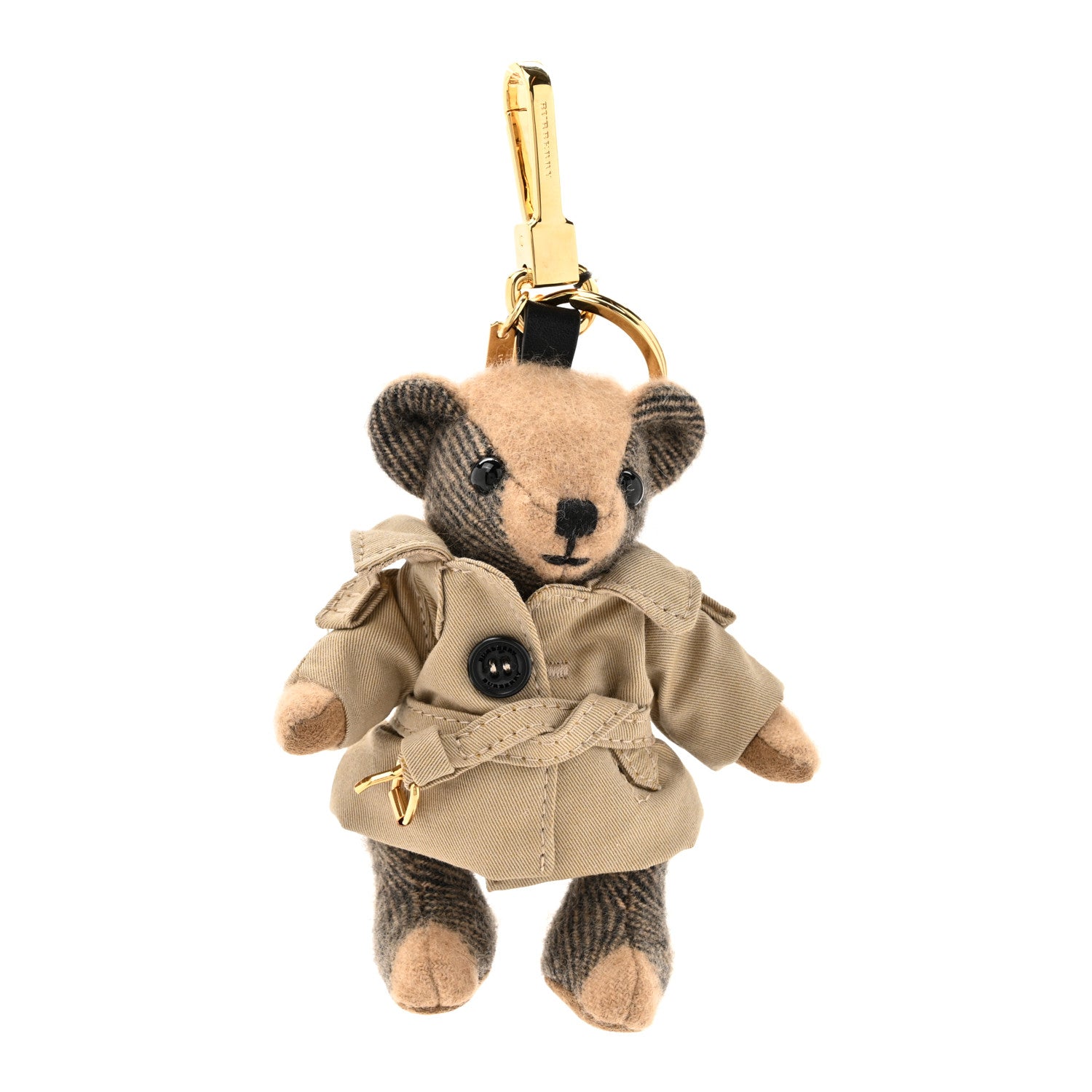 Burberry Cashmere Thomas Trench Teddy Bear Keychain Charm Camel 1 of 3