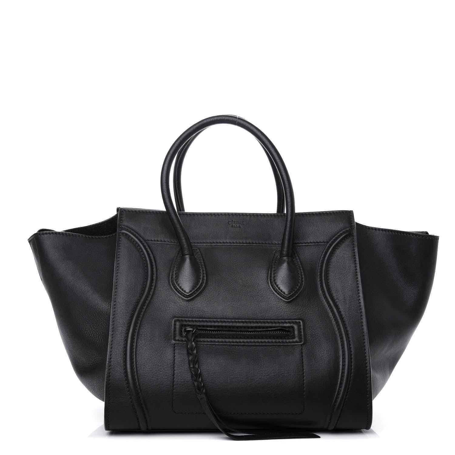Celine Supple Calfskin Medium Phantom Luggage Black 1 of 9