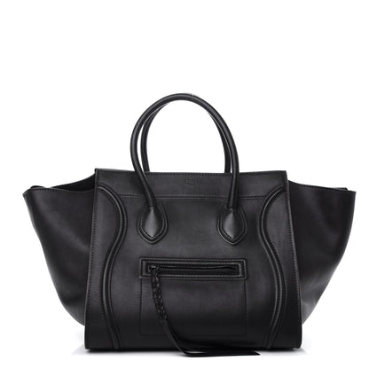Celine Supple Calfskin Medium Phantom Luggage Black 1 of 9