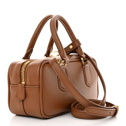 Miu Miu Calfskin Regular Arcadie Top Handle Bag Cognac 3 of 9