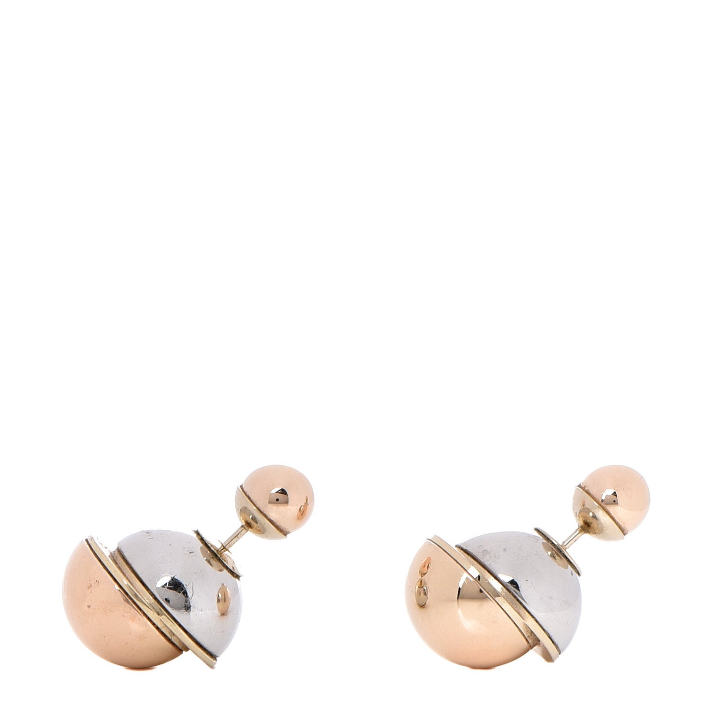 Mise En Dior Tribal Earrings Rose Gold Silver