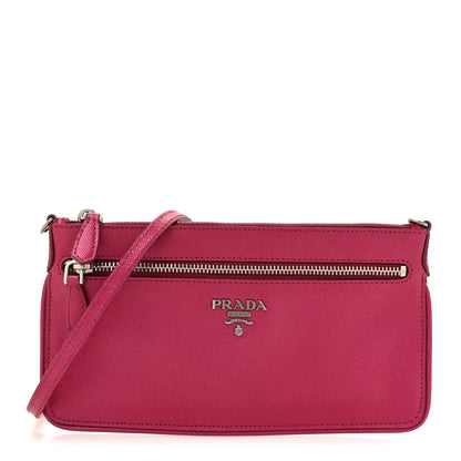 Prada Metallic Saffiano Lux Crossbody Bag Ametista 1 of 10