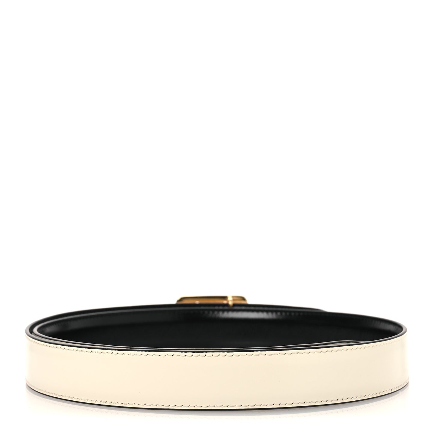 Box Calfskin Reversible Triomphe 80 32 Belt Black White