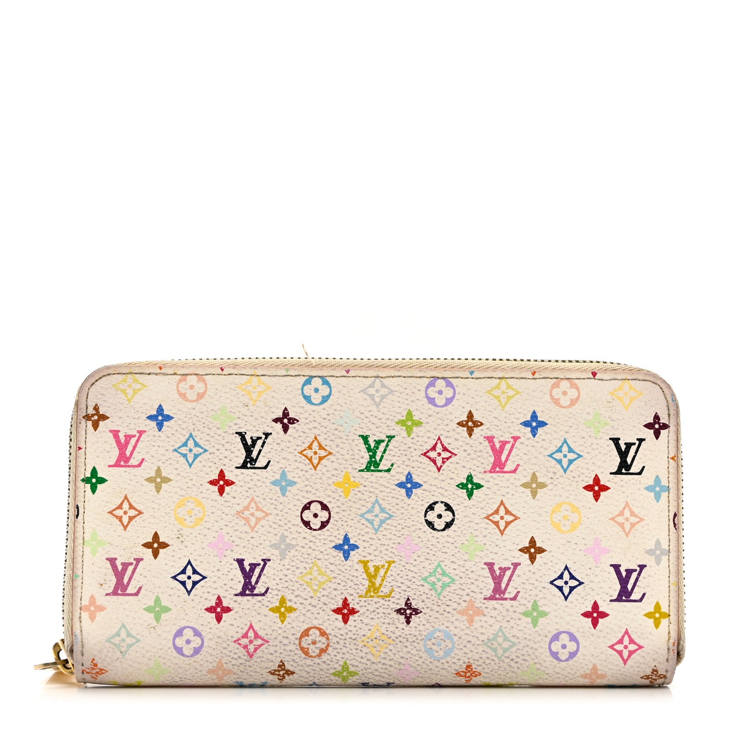 Monogram Multicolor Zippy Wallet White