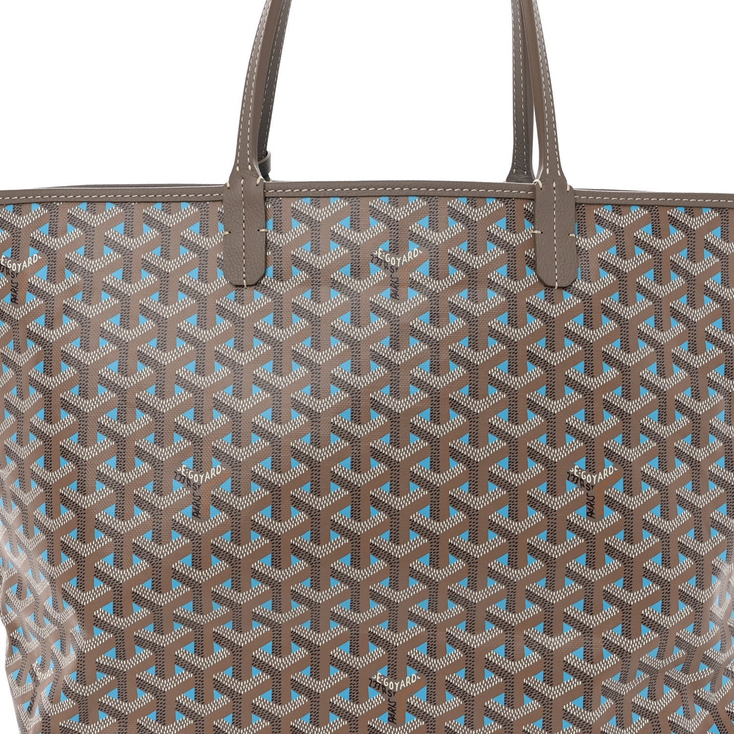 Goyardine Saint Louis Claire Voie PM Grege Turquoise