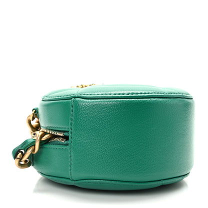 Chanel Goatskin Quilted Chanel 19 Round Clutch With Chain Green 4 of 10