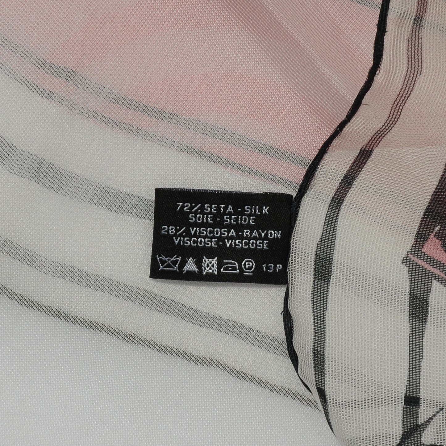 Silk Rayon CC Logo Stole Pink