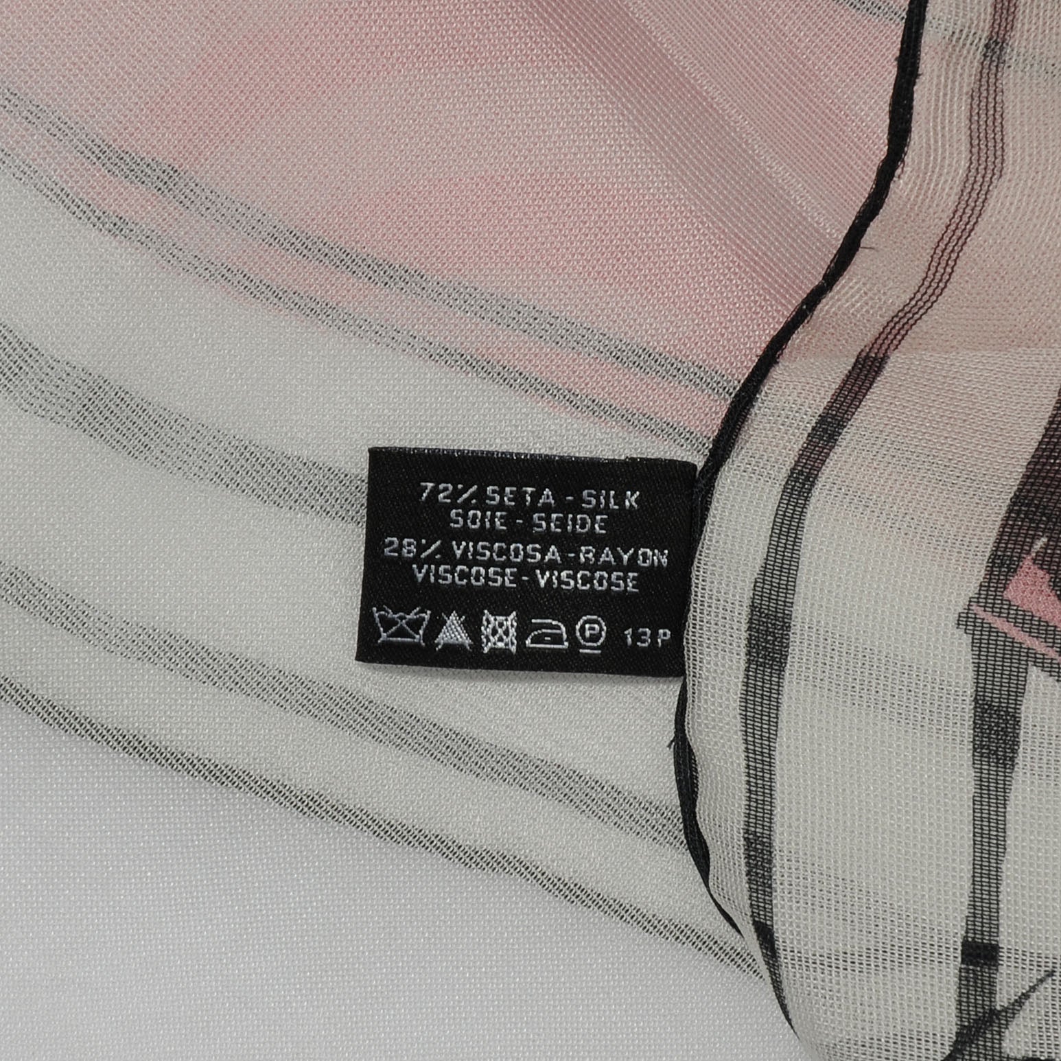Chanel Silk Rayon CC Logo Stole Pink 5 of 5