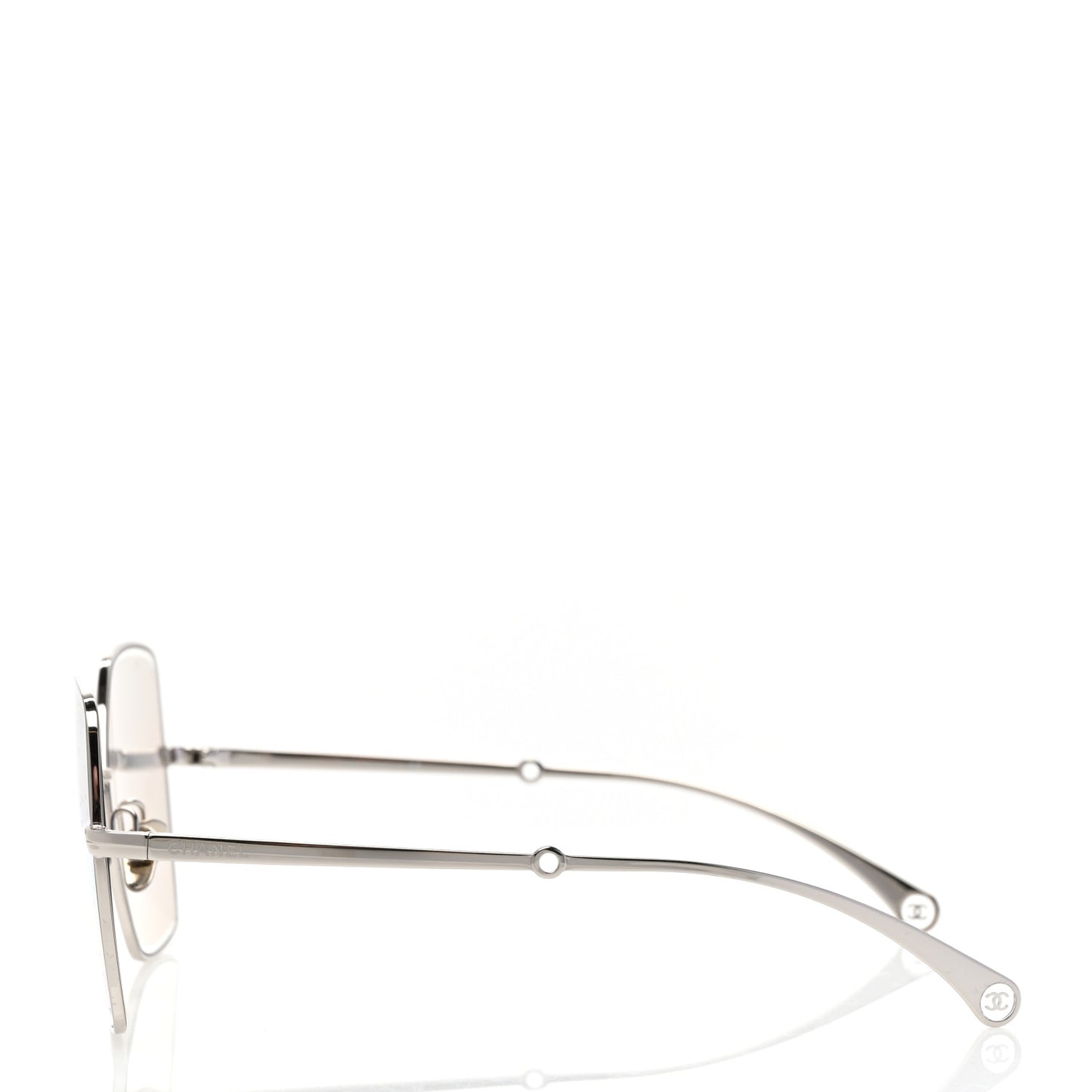 Butterfly Removable Pearl Chain Sunglasses 4262 Silver