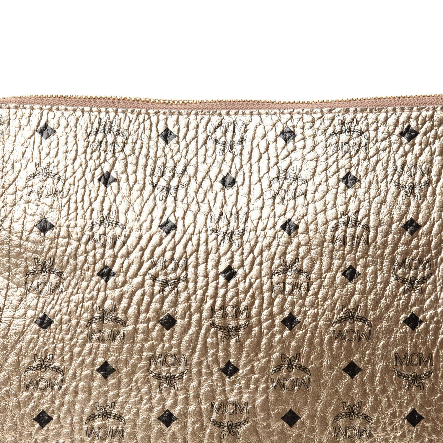 MCM Metallic Visetos Medium Crossbody Pouch Berline Gold 11 of 11