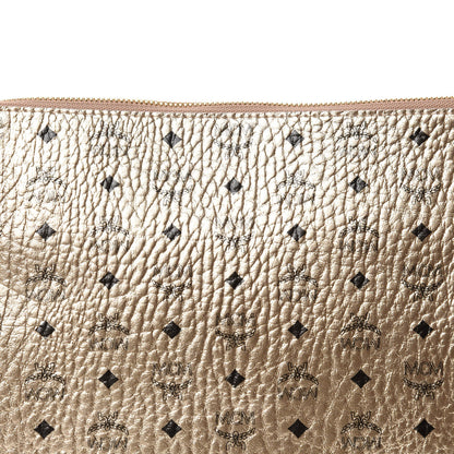 MCM Metallic Visetos Medium Crossbody Pouch Berline Gold 11 of 11