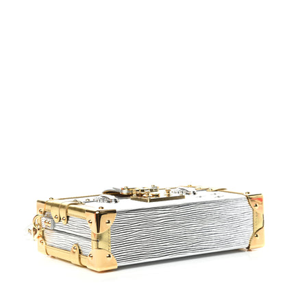 Louis Vuitton Metallic Epi Petite Malle Silver 4 of 10