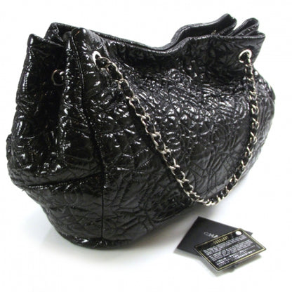 Chanel Vinyl Rock in Moscou Tote Black 3 of 12