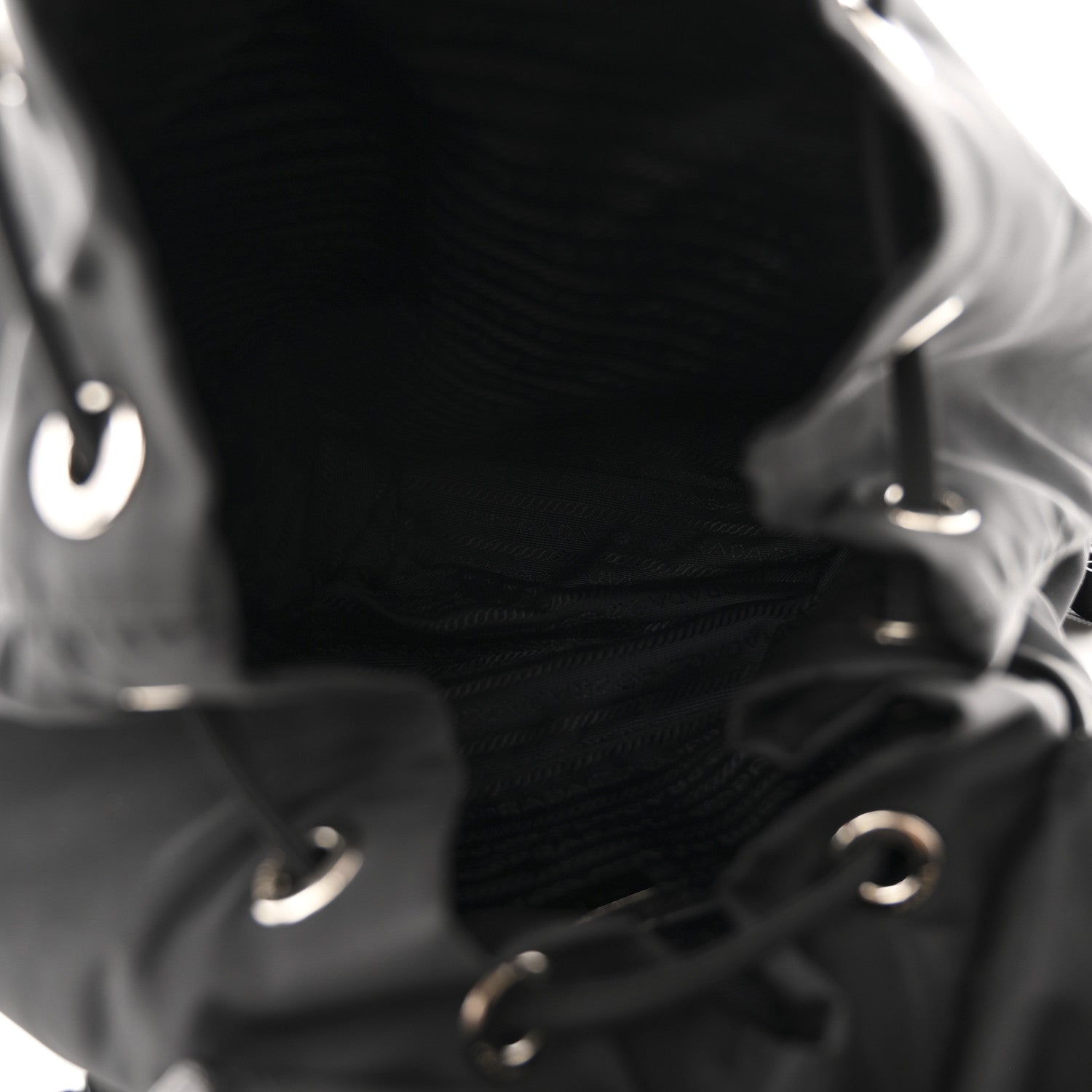 Prada Nylon Vela Saffiano Medium Backpack Black 5 of 12