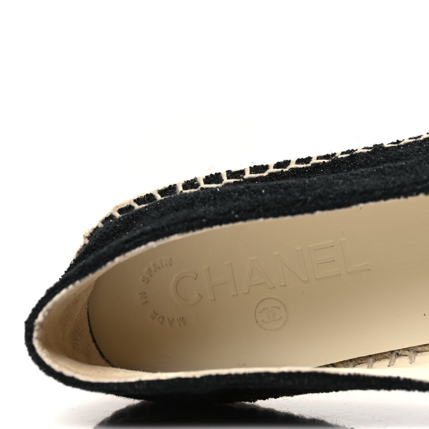 Chanel Fabric Patent Calfskin CC Espadrilles 40 Black 8 of 10