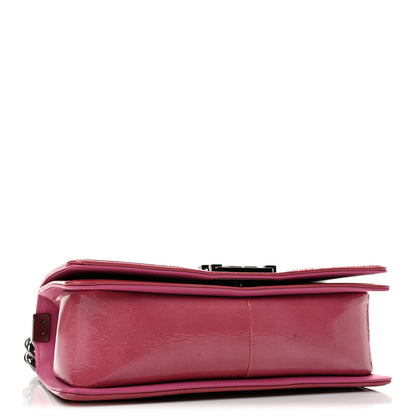 Chanel Patent Tweed Medium Boy Flap Fuchsia 4 of 12