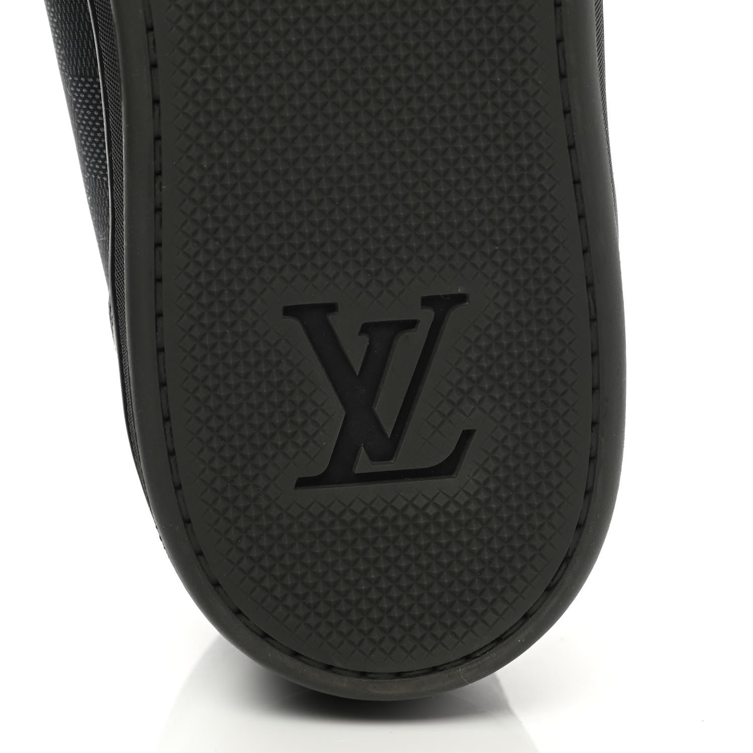 Louis Vuitton Calfskin Nylon Damier Offshore Sneakers 9.5 Black 6 of 9