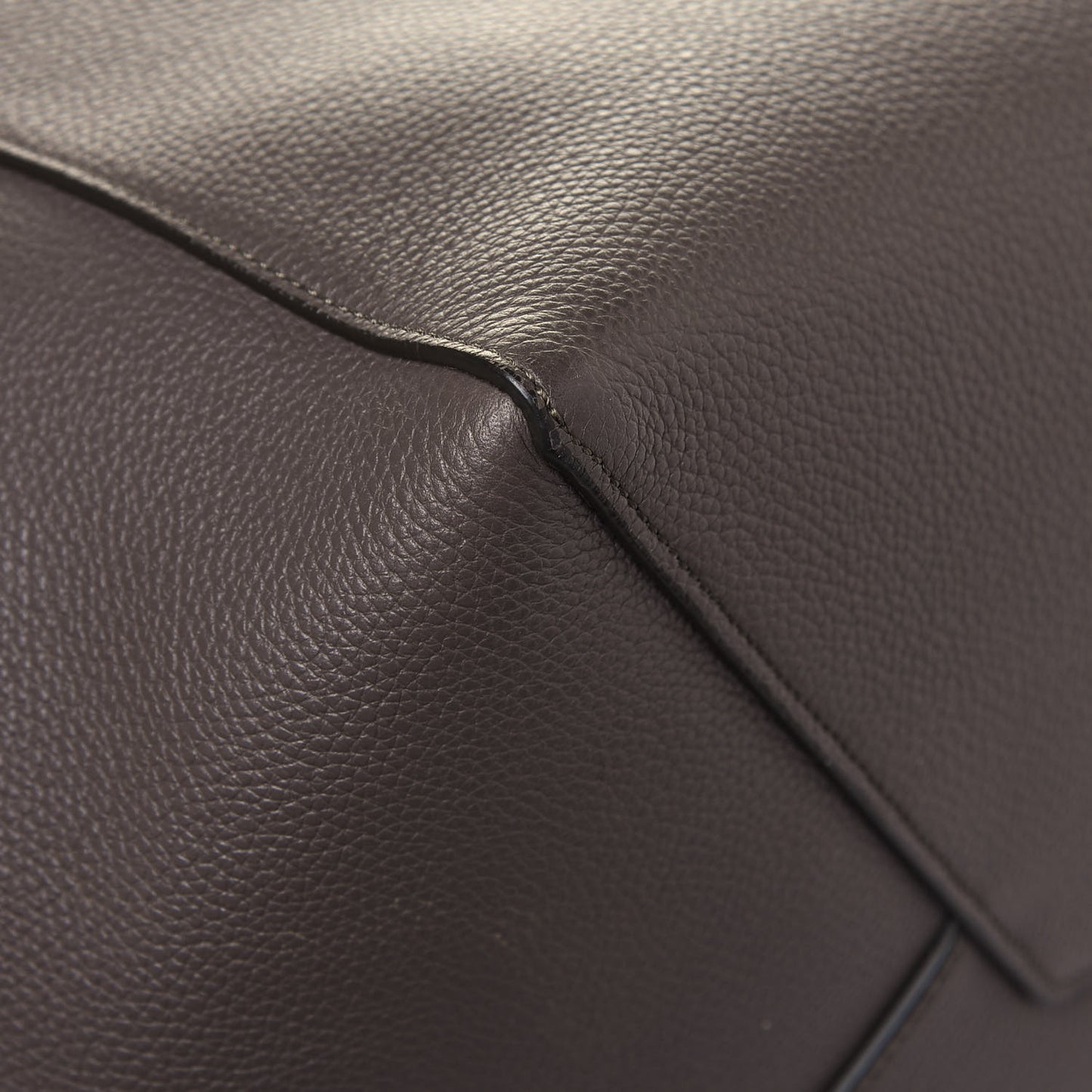 Soft Grained Calfskin Medium Belt Cabas Phantom Taupe