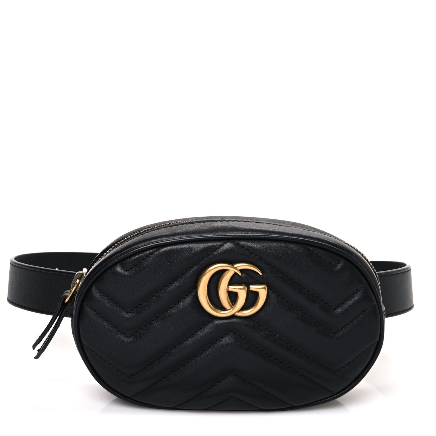 Calfskin Matelasse GG Marmont Belt Bag 75 30 Black